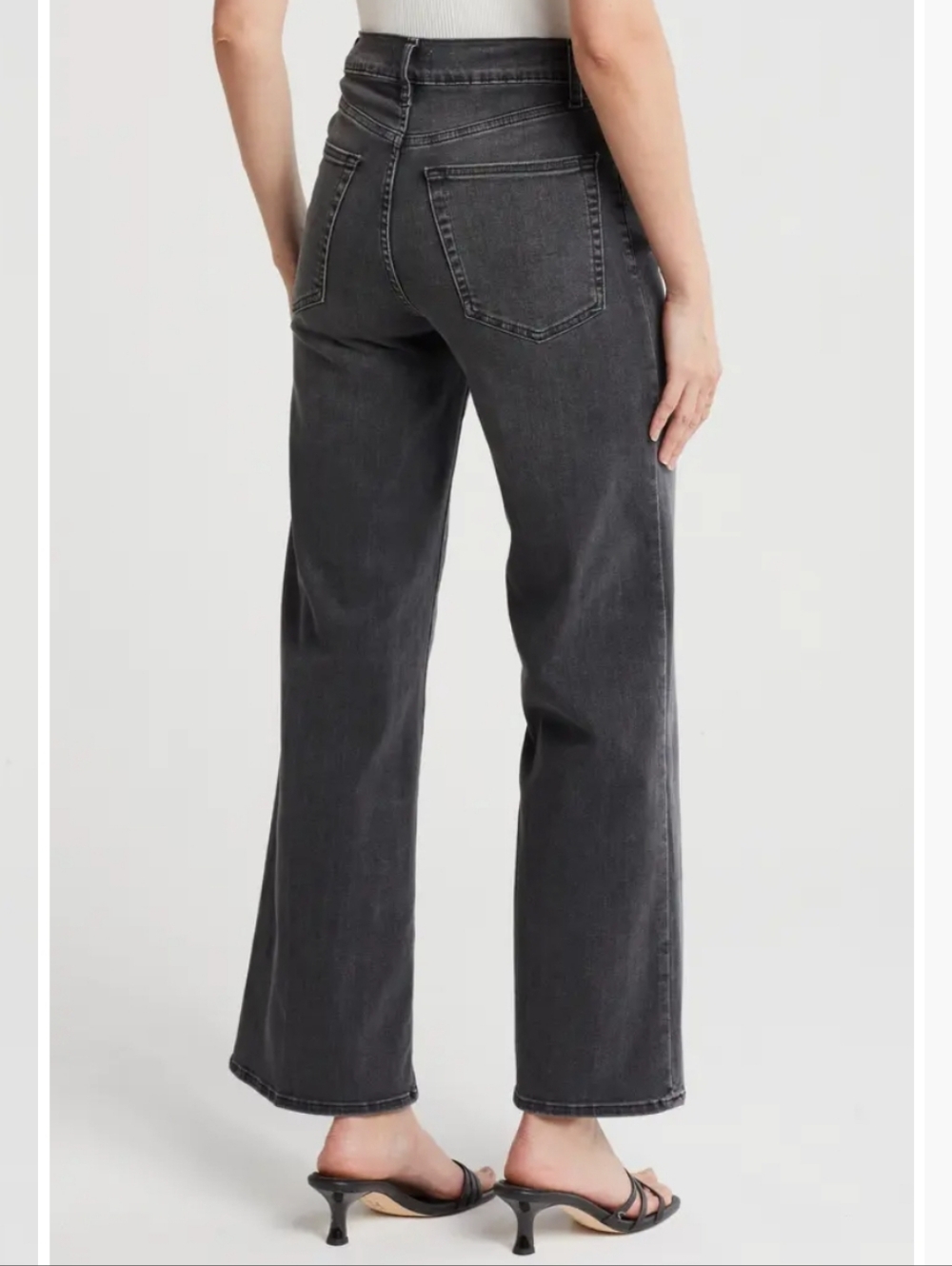 Frame Le Slim Palazzo Jeans Washed Black Msrp $248 - Picture 3 of 4